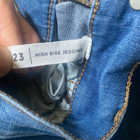 Pacsun high rise skinny jegging 2 tone raw hem size 23 - Picture 6 of 7
